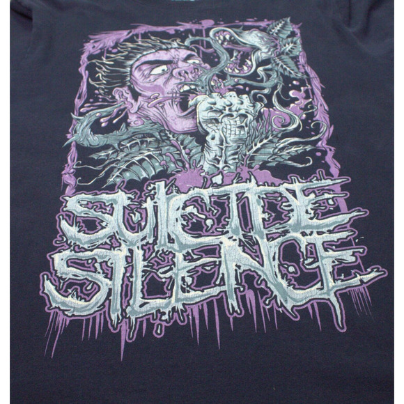 Suicide Silence T-Shirt Black Anvil M original Deathcore Death Metal - Picture 4 of 6